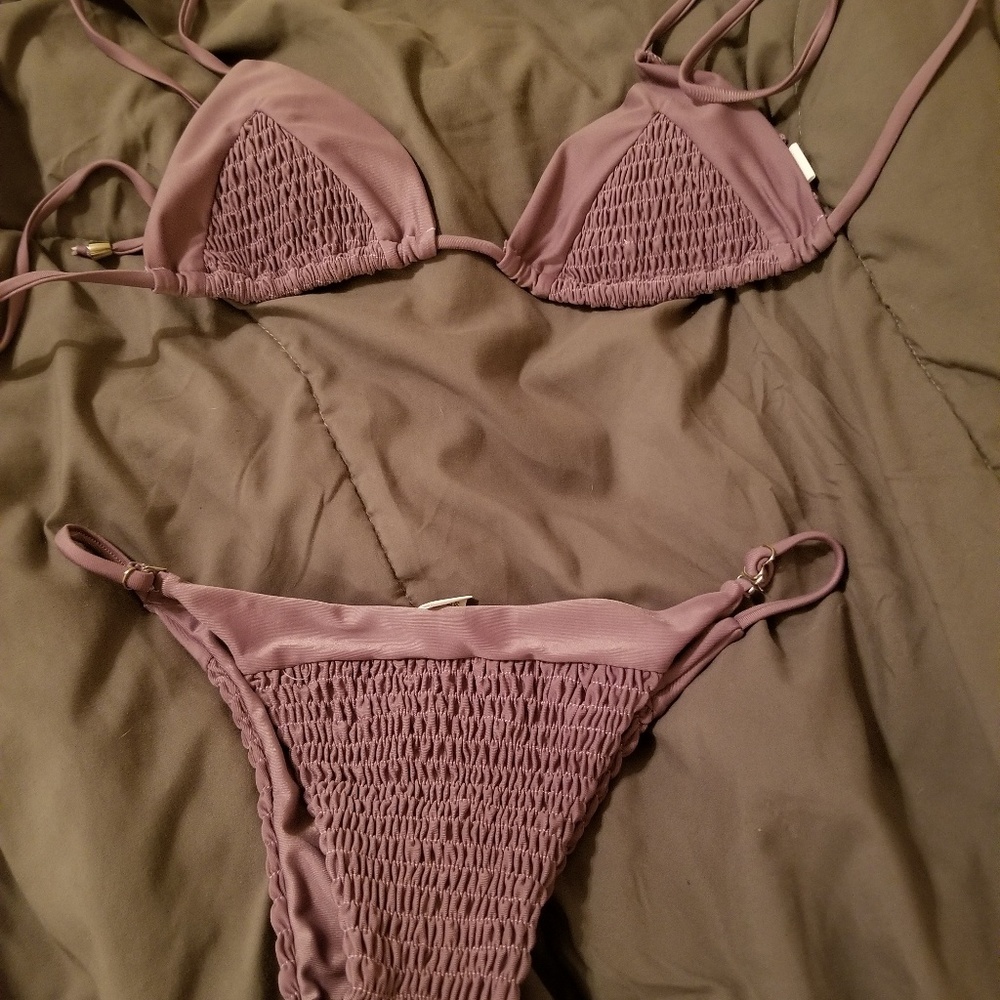 Purple bikini cheeky